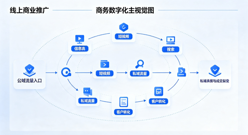 铁岭线上商业推广怎么做？全域流量闭环搭建与低成本转化实战指南